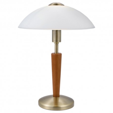 Lampe de Table EGLO Solo 1 Cuir et Noisette avec Régulateur 1 Ampoule E14