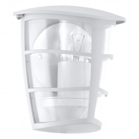 Aplique de Pared Exterior Eglo Aloria Blanco 1 Bombilla E27 18cm