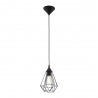 Suspension Vintage EGLO Tarbes Noir 1 Ampoule E27 17,5cm
