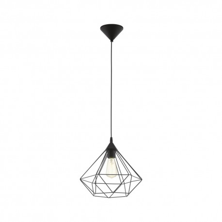 Lámpara Colgante Vintage Eglo Tarbes Negro 1 Bombilla E27 32,5cm