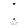 Suspension Vintage EGLO Tarbes Noir 1 Ampoule E27 32,5cm