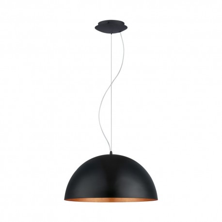 Suspension Eglo Gaetano 1 Noir et Cuivre 1 Ampoule E27 53cm