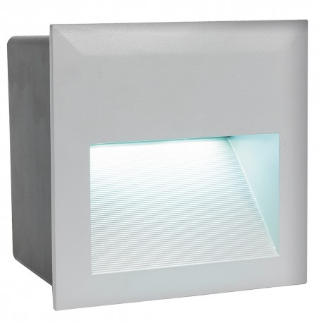 Lámpara Empotrable de Suelo Exterior LED Eglo Zimba-Led Plata Luz Neutra 4W