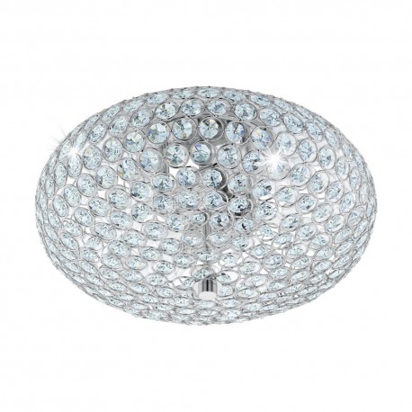 Plafonnier Eglo Clemente Cromo 2 Ampoules E27 35cm