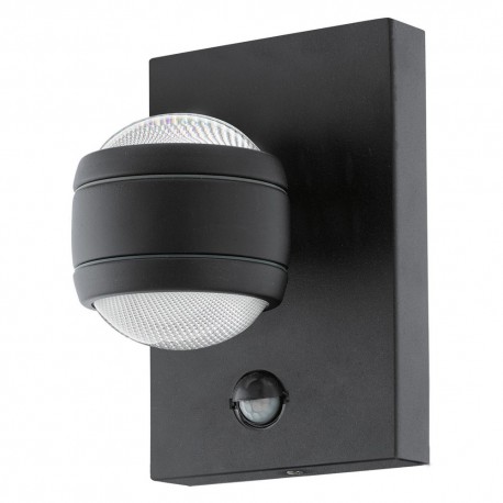 Aplique de Pared Exterior LED Eglo Sesimba 1 Negro Luz Cálida 7W