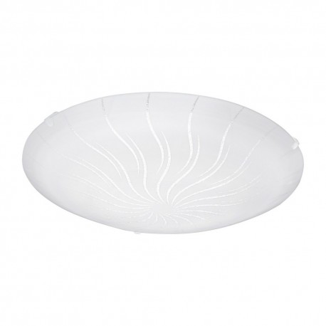 Plafón de Techo LED Eglo Margitta 1 Blanco con Cristales Luz Cálida 11W 31,5cm