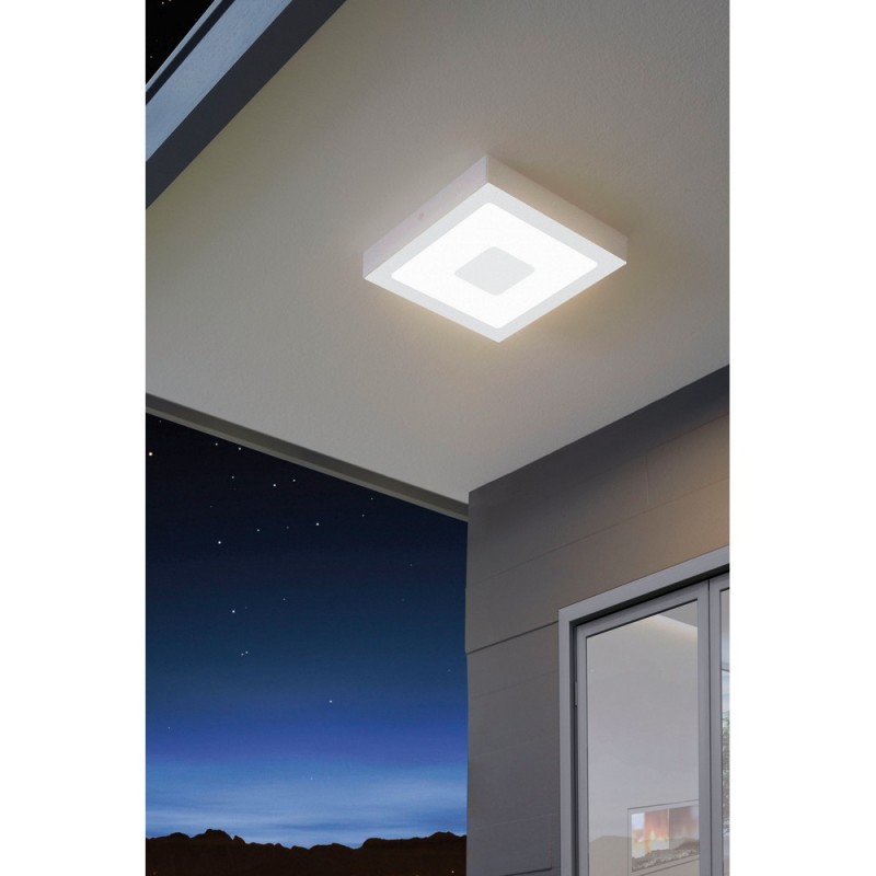 Eglo Iphias Lámpara de Exterior para Pared o Techo LED Blanco Luz Cálida 16W