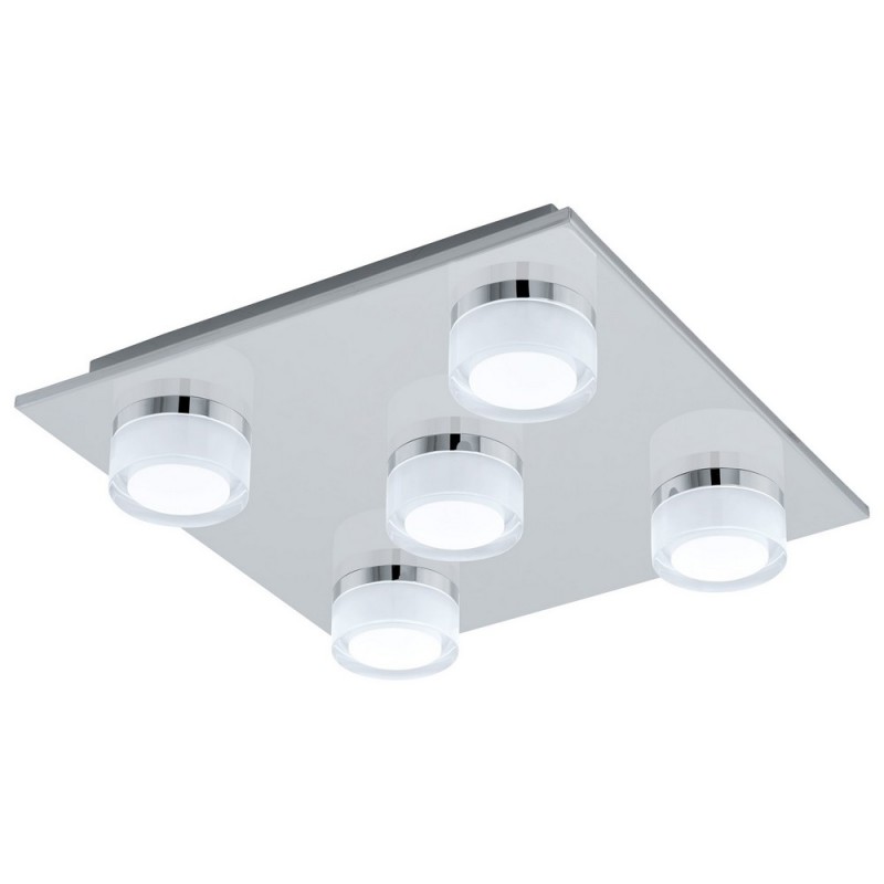 peso Anillo duro Centímetro Eglo Romendo 1 Plafón de Techo para Baño LED Cromo Luz Cálida 36W