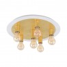 Plafonnier Eglo Passano Blanc et Or 6 Ampoules E27 55cm