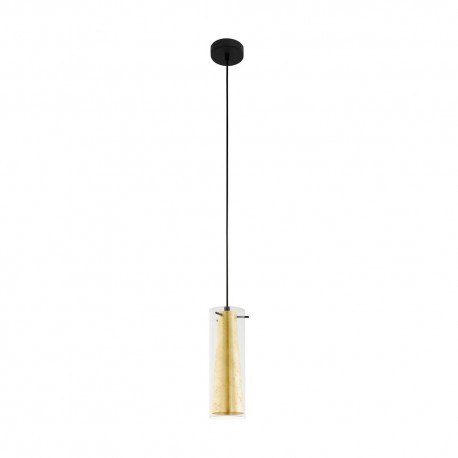Lámpara Colgante Eglo Pinto Gold Negro 1 Bombilla E27 11cm