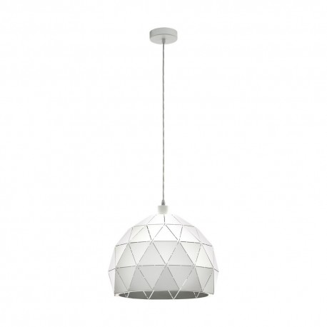 Lámpara Colgante Eglo Roccaforte Blanco 1 Bombilla E27 40cm