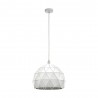 Suspension Eglo Roccaforte Blanc 1 Ampoule E27 40cm