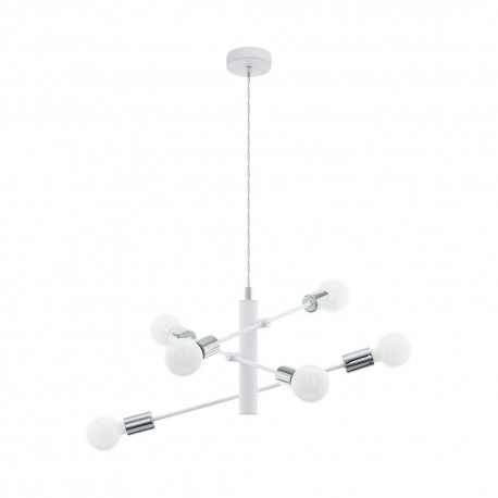 Suspension Eglo Gradoli Blanc 6 Ampoules E27 55cm