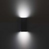 Aplique de Pared Exterior For Lights Cube Negro Bidireccional