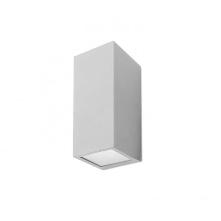 Aplique de Pared Exterior For Lights Cube Gris Bidireccional