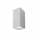 Aplique de Pared Exterior For Lights Cube Gris Bidireccional