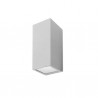 Aplique de Pared Exterior For Lights Cube Gris Bidireccional