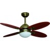 Ventilador de Techo Bastilipo Bermeo Cuero 106cm con Mando