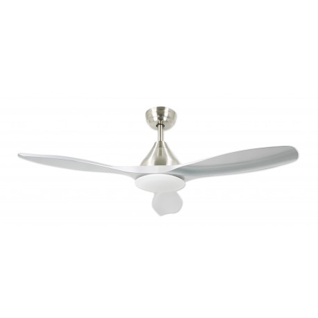 Ventilateur de plafond LED ZIONELED Levante Nickel 132cm