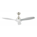 Ventilateur de plafond LED ZIONELED Levante Nickel 132cm