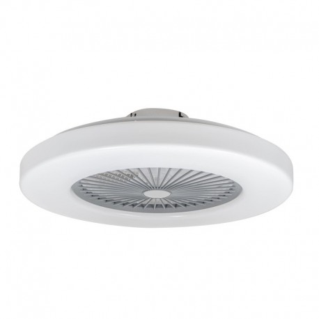 Cristal Record Nela Ventilador de Techo Blanco Sin Aspas LED Regulable