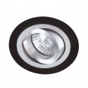 Halógeno empotrable LED aluminio-negro redondo GU-10