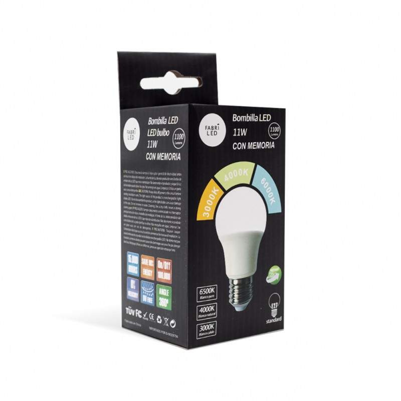 Comprar Bombilla LED RGB 10W 270º E27 con Mando a Distancia