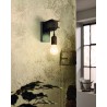 Aplique de Pared Vintage Eglo Townshend 4 Negro 1 Bombilla E27