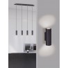 Aplique de Pared Trio Marley Negro 2xGU-10