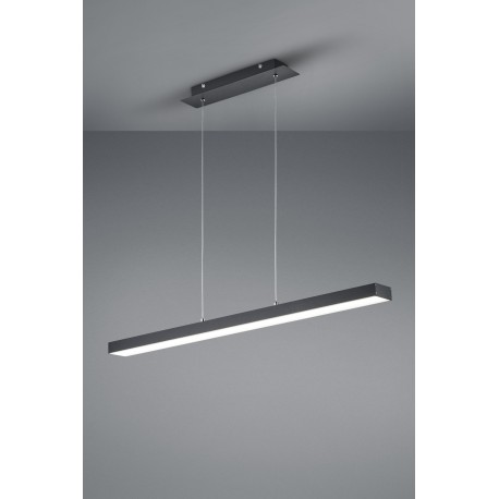 Lámpara Colgante Lineal Trio Agano LED Negro Regulable