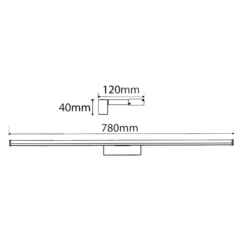 Applique murale de salle de bain Pandella LED intégrée 900lm IP44 11W blanc  froid noir