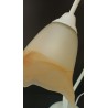 Lámpara de Sobremesa de Forja con Tulipa de Cristal Floral