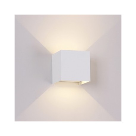 Fuera de Disparates ansiedad Mantra Davos Aplique de Pared Exterior LED Blanco Redondo Luz Cálida 12W