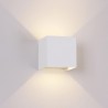 Aplique de Pared Exterior LED Mantra Davos Blanco Cuadrado Luz Cálida 12W