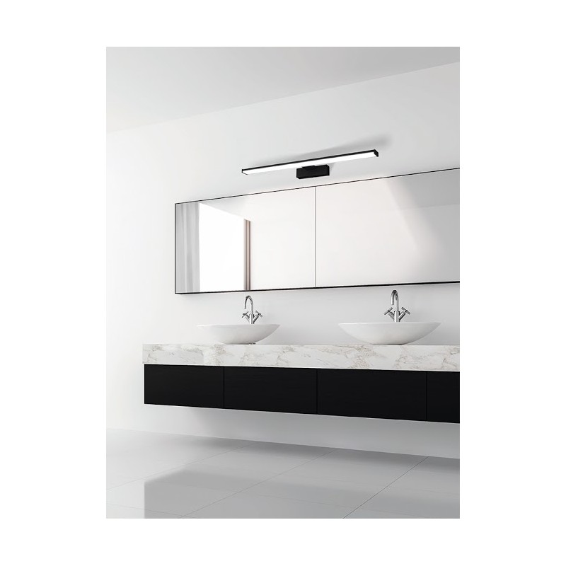 Eglo Pandella 1 Aplique de Baño para Espejo LED Negro Luz Neutra 11W