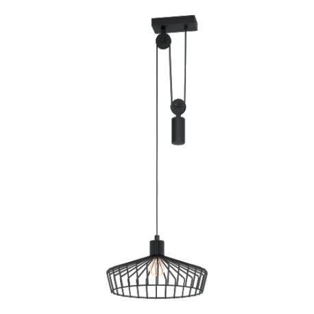 Lámpara Colgante Eglo Winkworth Negro LED E27