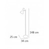 Lampadaire type flexo Lumière Nickel Satin ALEMAR 1XE27