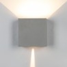 Aplique de Pared Exterior LED Mantra Davos XL Gris Cuadrado 3000k 20W