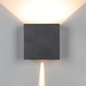 Aplique de Pared Exterior LED Mantra Davos XL Negro Cuadrado 3000k 20W