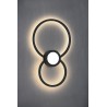 Aplique de Pared LED Mantra Mural Negro Circulos Luz Cálida 24W