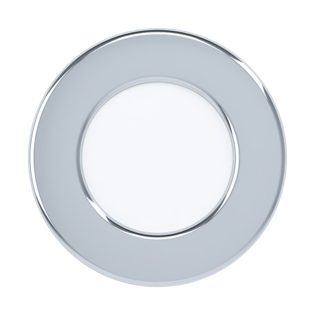 Downlight LED encastré EGLO Fueva 5 IP44 Rond Chrome 2.7w Lumière Chaud