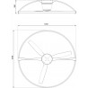 Ventilador de Techo modelo Nepal Plata/Nogal de Mantra