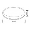 Plafond LED Bois Acrylique Chêne et Blanc 75W Dimmable