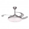 ventilateur de plafond rétractable TEGALUXE Music DC avec Bluetooth Nickel