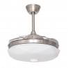 ventilateur de plafond rétractable TEGALUXE Music DC avec Bluetooth Nickel