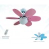 Ventilador de Techo Infantil Bastilipo Aguadulce ROSA/AZUL CON MANDO