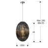 Lámpara Colgante LED Ovila Schuller 1 Luz 30cm