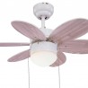 Ventilador de Techo Sulion Rainbow Blanco/Pino lavado Palas Reversibles