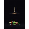 Lámpara Colgante LED Mantra Orion negro/cuero 1 Luz 8W 3000k