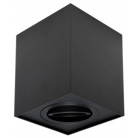 Foco Halógeno GU-10 Superficie Alverlamp Negro Cuadrado 9.6cm